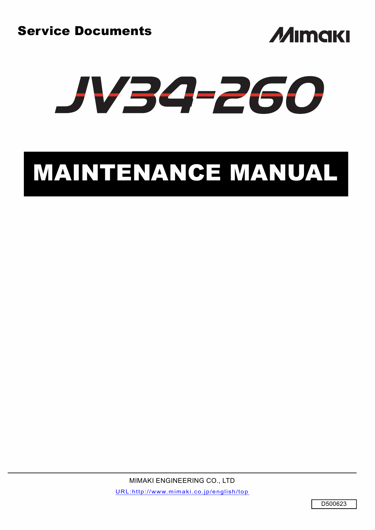 MIMAKI JV34 260 MAINTENANCE Service Manual-1